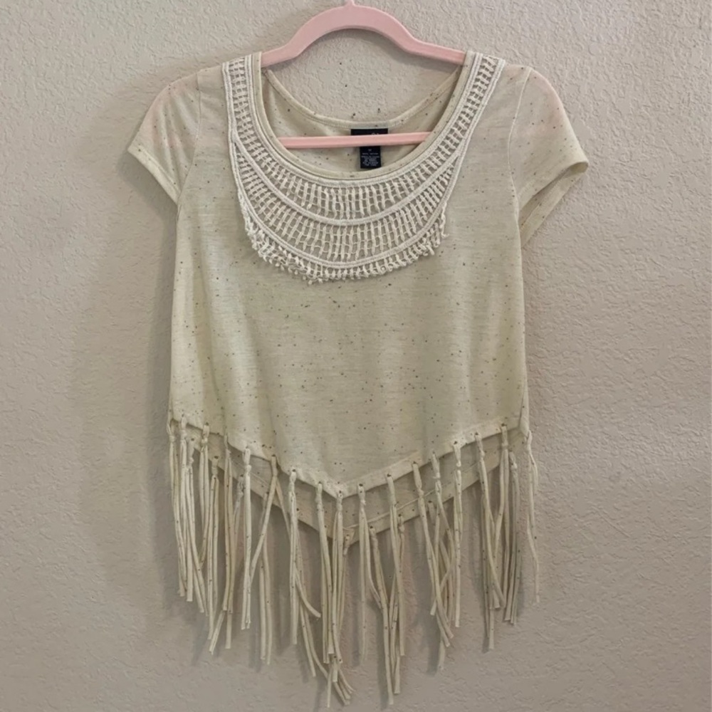 Cute fringe boho top